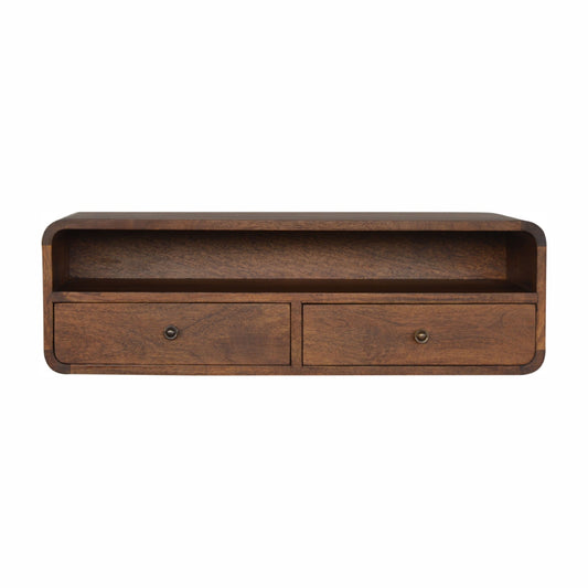 Floating Chestnut Open Console - SECOSTA