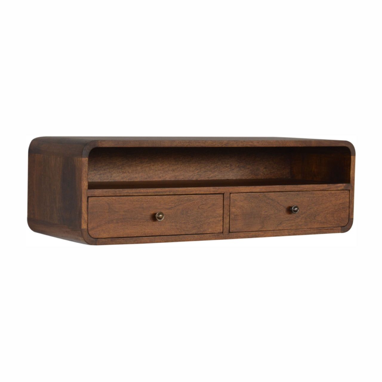 Floating Chestnut Open Console - SECOSTA