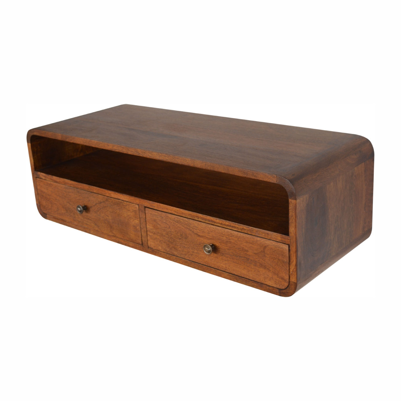 Floating Chestnut Open Console - SECOSTA