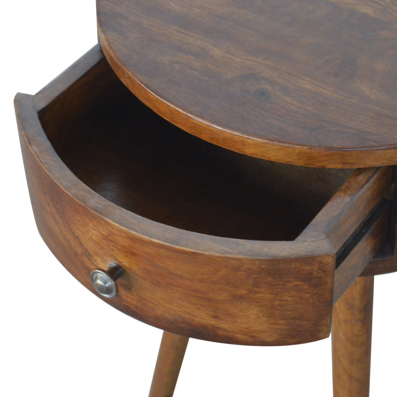 Nordic Chestnut Circular Bedside