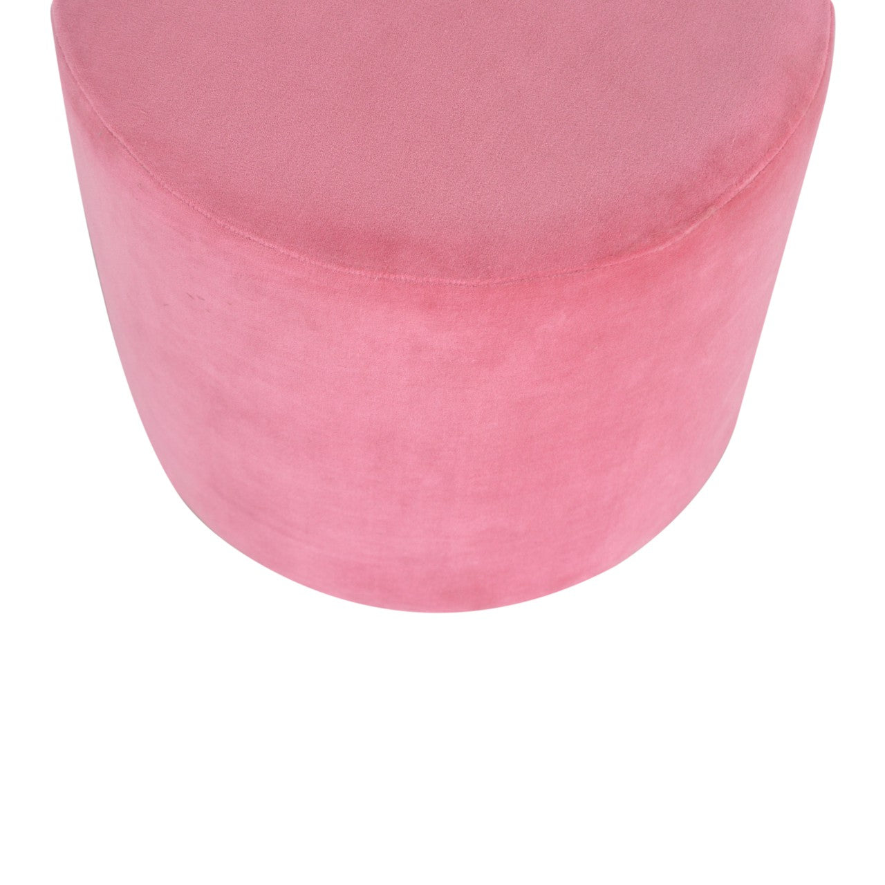 Large Pink Footstool with Gold Base