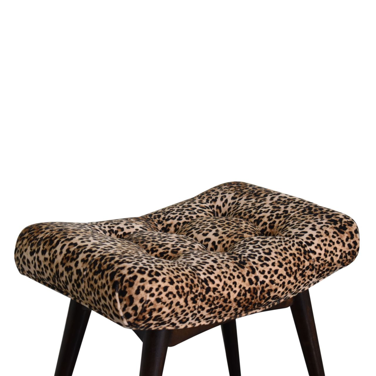 Leopard Print Curved Bench