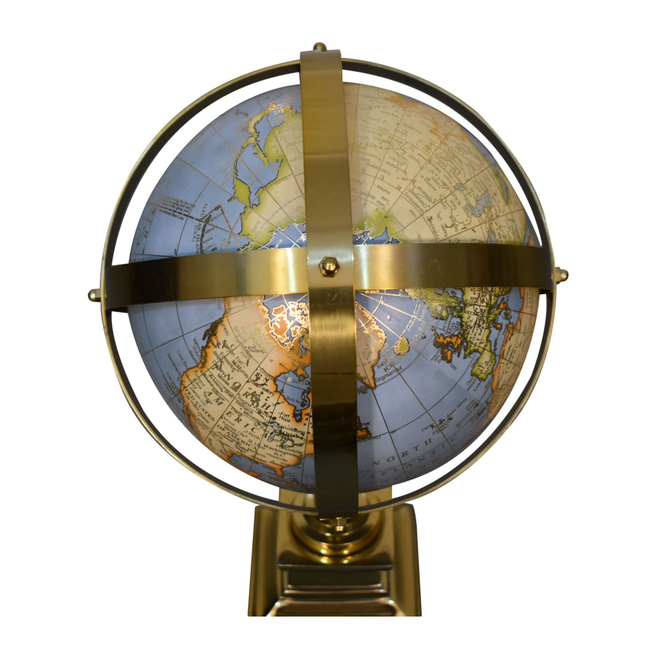 Grey Globe with Gold Frame