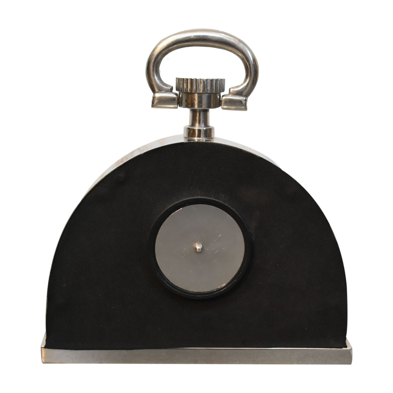 Black and Chrome Table Clock