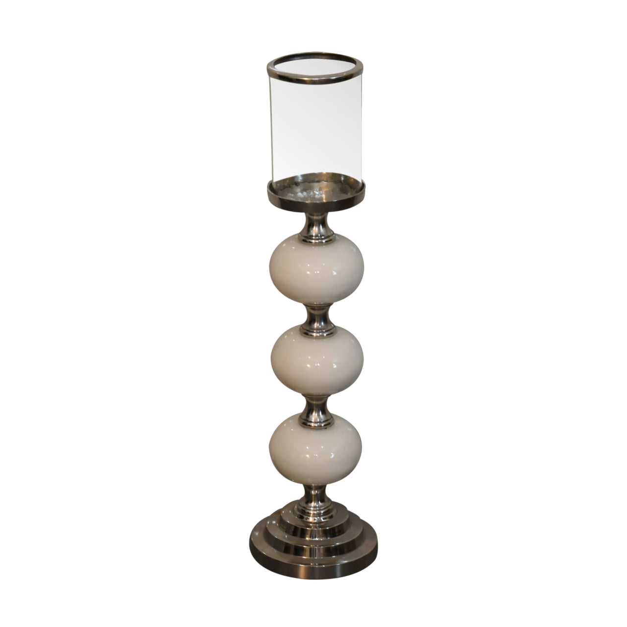 Chrome Bubble Candle Holder Set