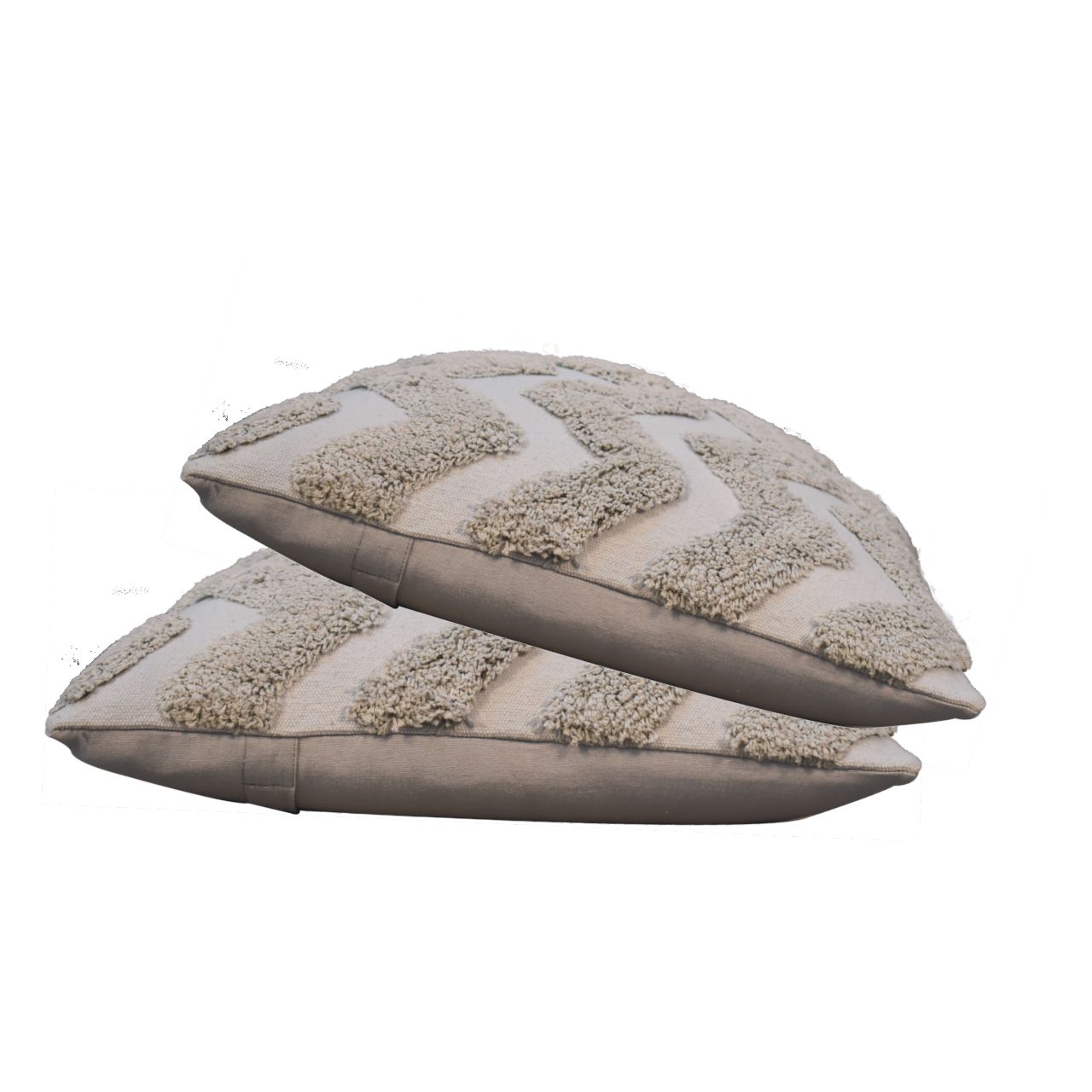 Grey Zig-zag Cushion Set of 2