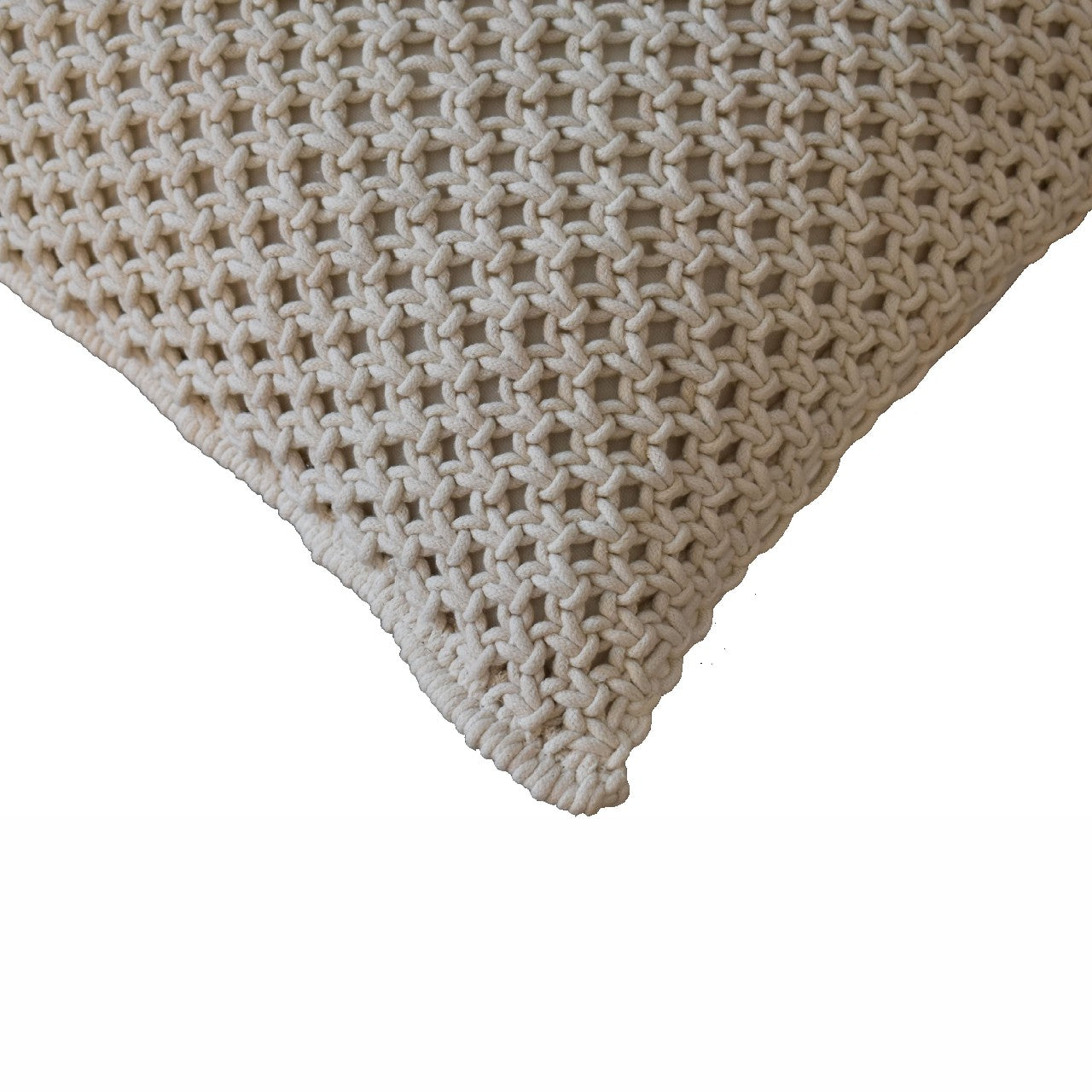 2x Knit Natural White Cushions