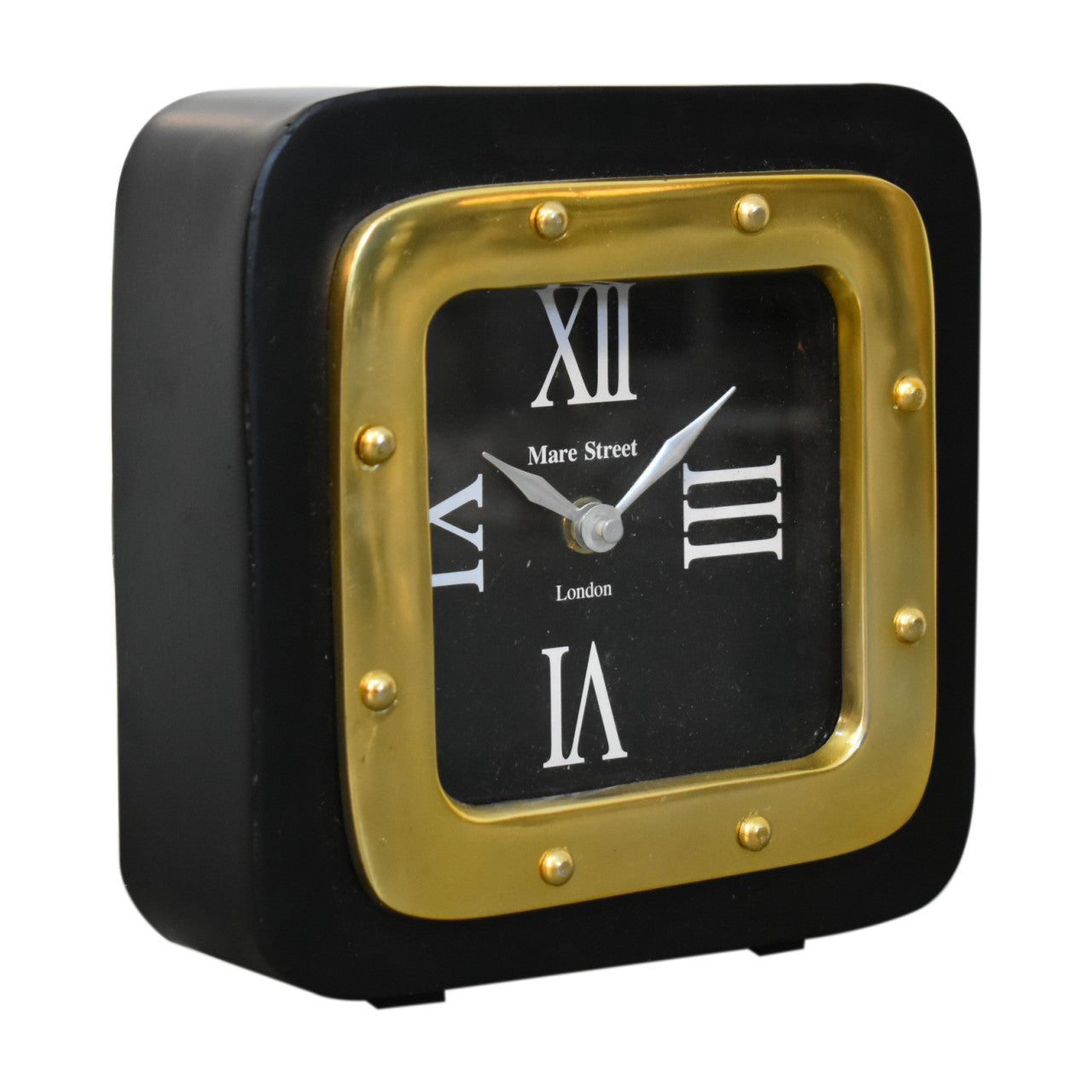 Black and Gold Small Table Clock