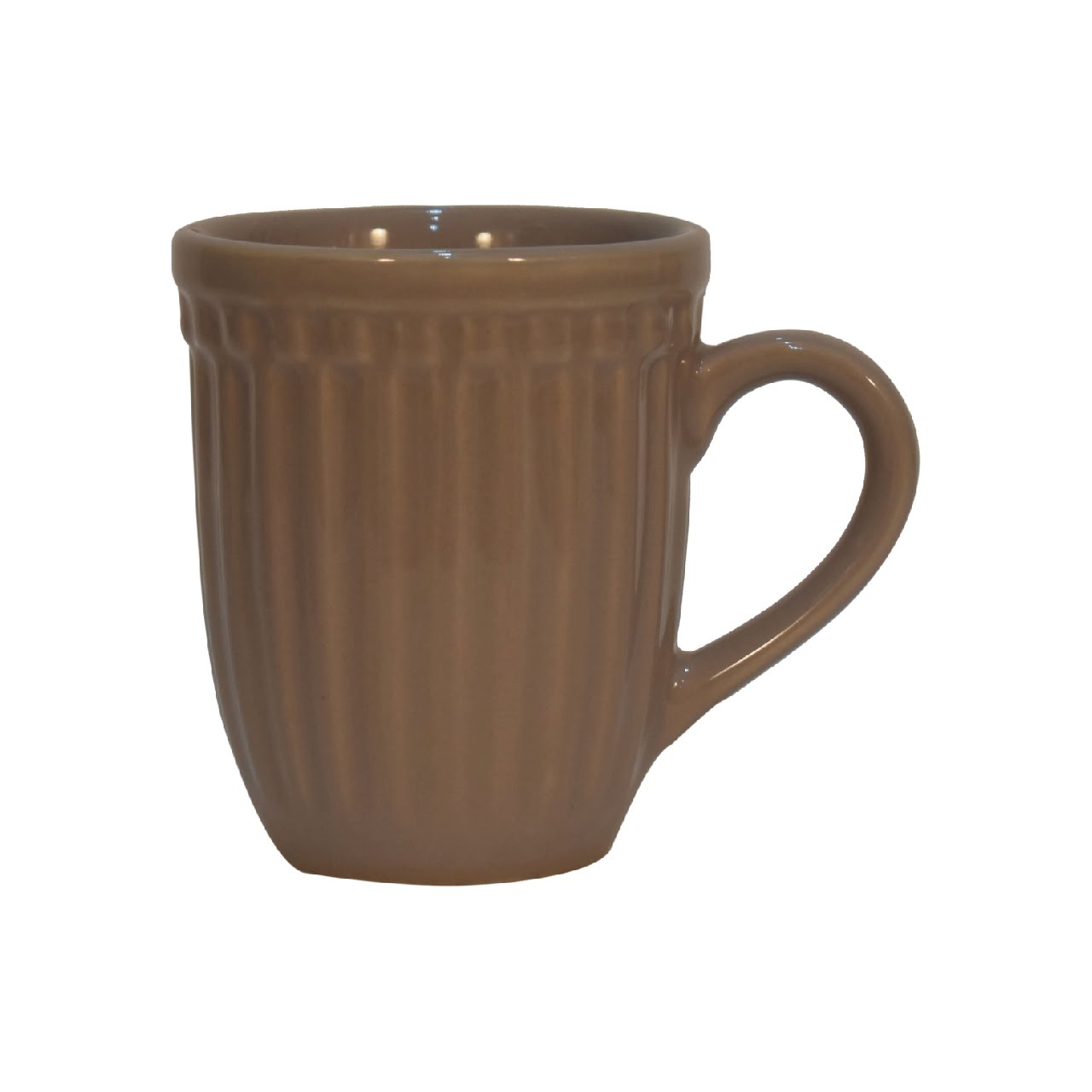 Beige Ribbed Mug Set of 4