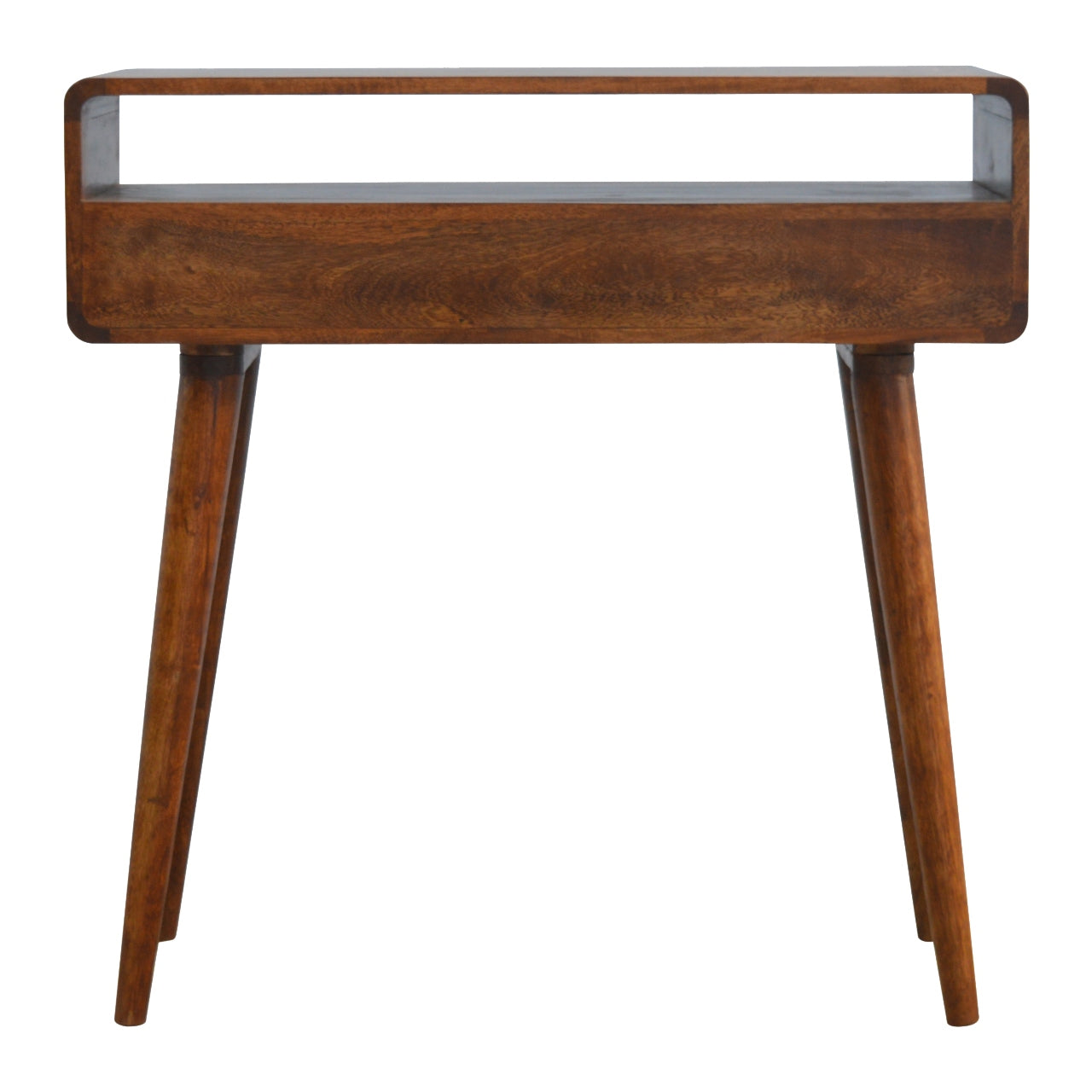 Chestnut Console Table with Drawers – Solid Mango Wood, Nordic Style