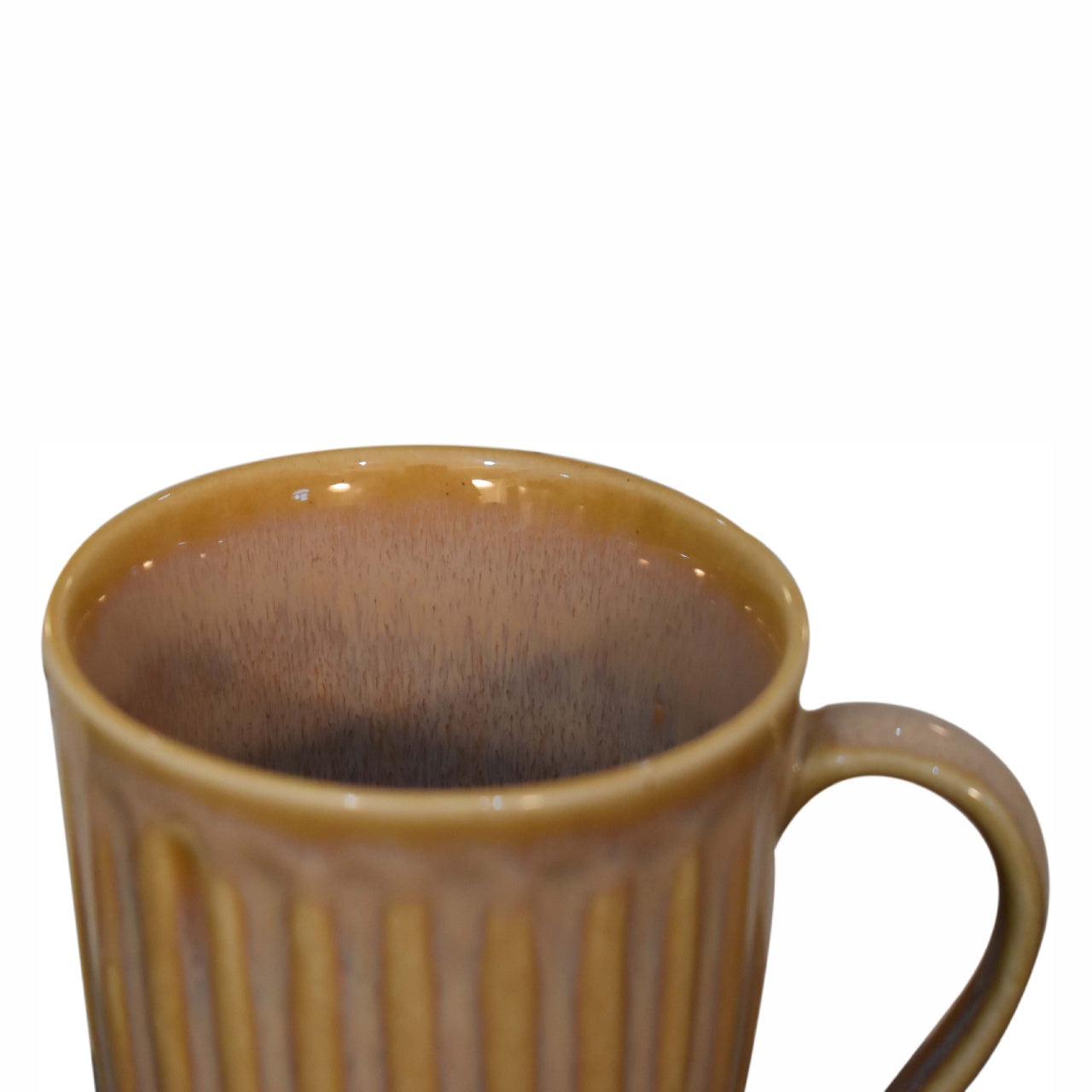 Beige Ribbed Mug - Set of 4