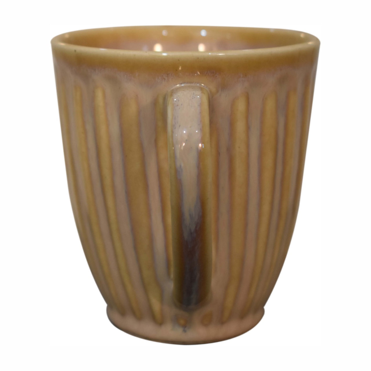 Beige Ribbed Mug - Set of 4