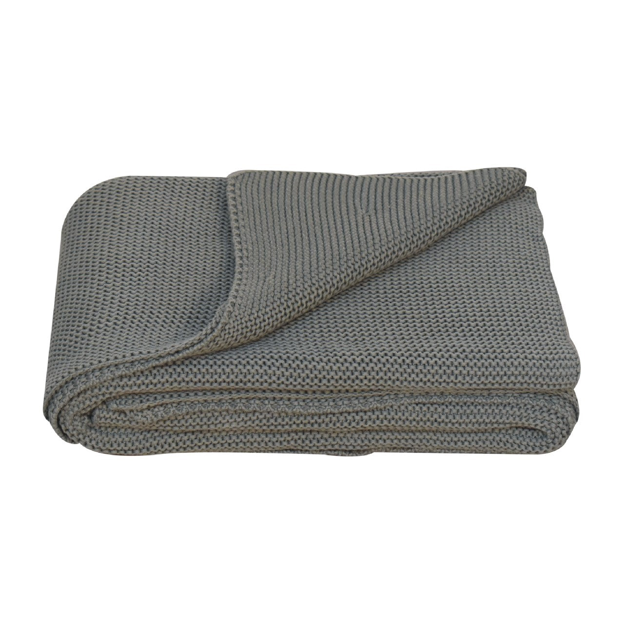 Double Olive Green Knit Throw