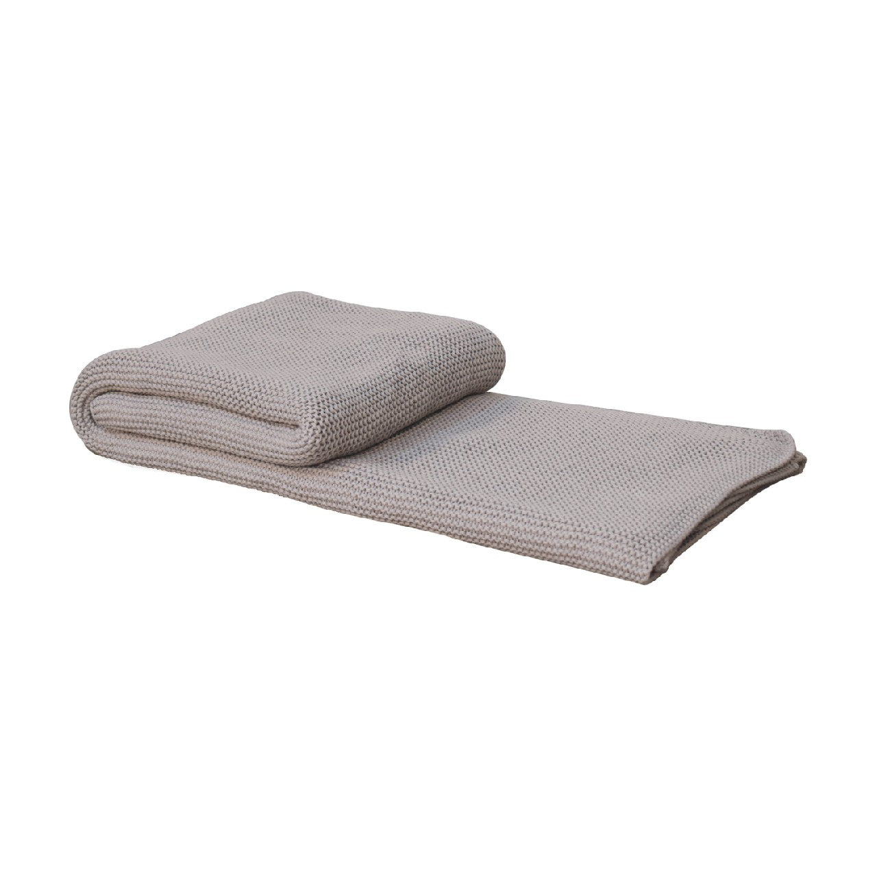 Double Grey Knitted Throw