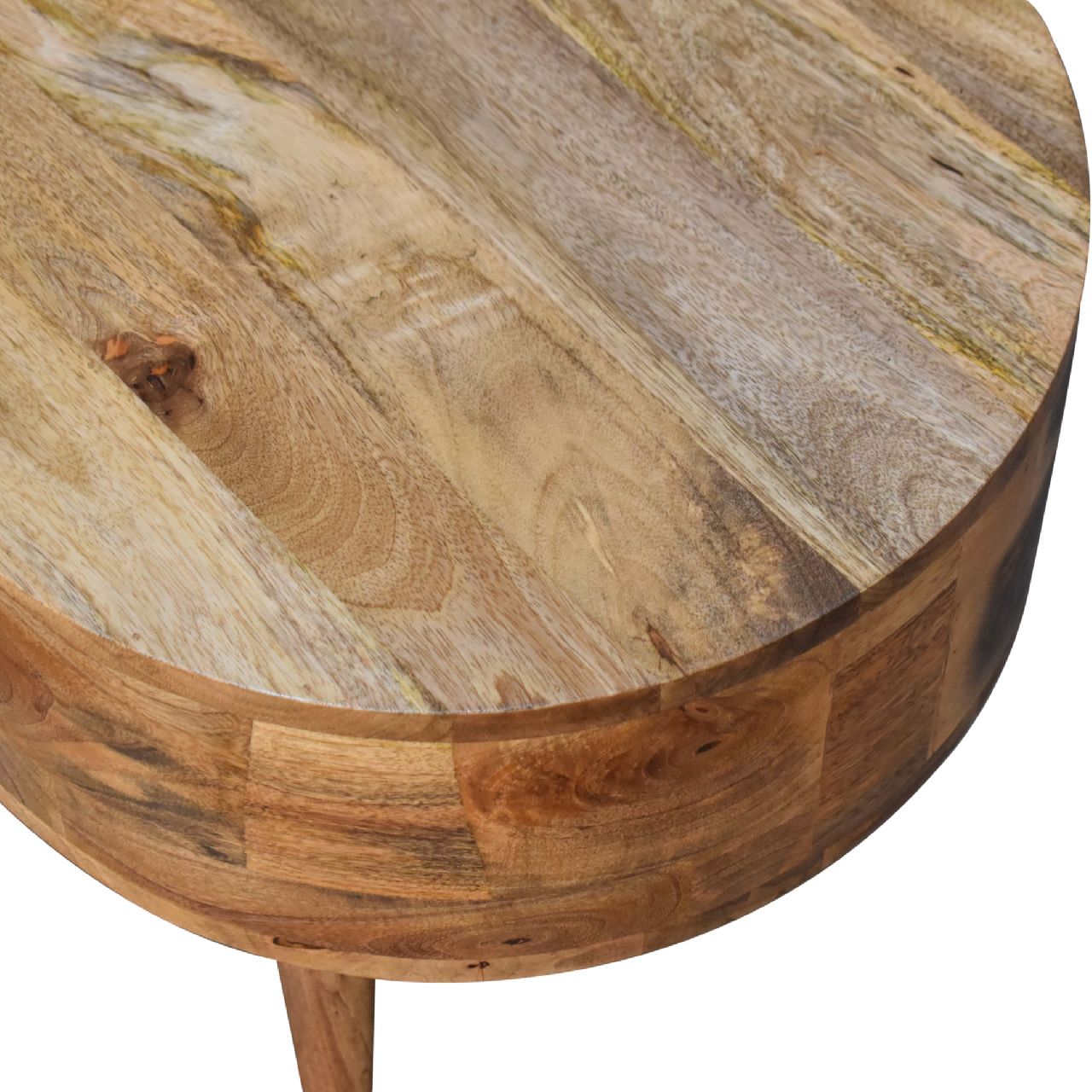 Mini Oak-ish Rounded Coffee Table