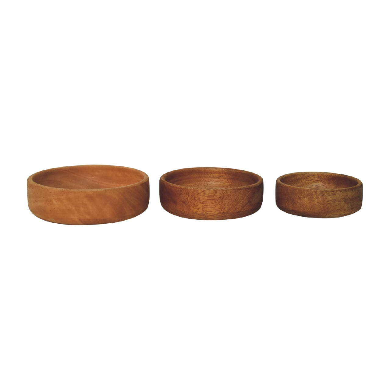 Solid Wood Fruit Bowl Set of 3