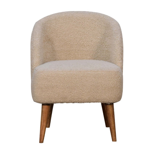 Cream Boucle Tub Chair