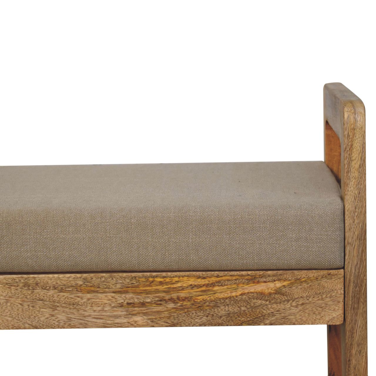 Mud Linen Rattan Bench