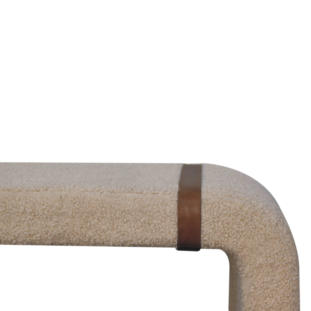 Boucle Leather Strap Bench