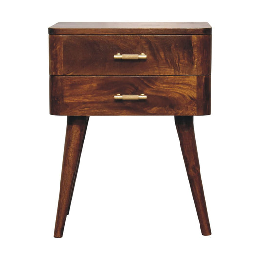 Chestnut T-Bar Nordic Bedside