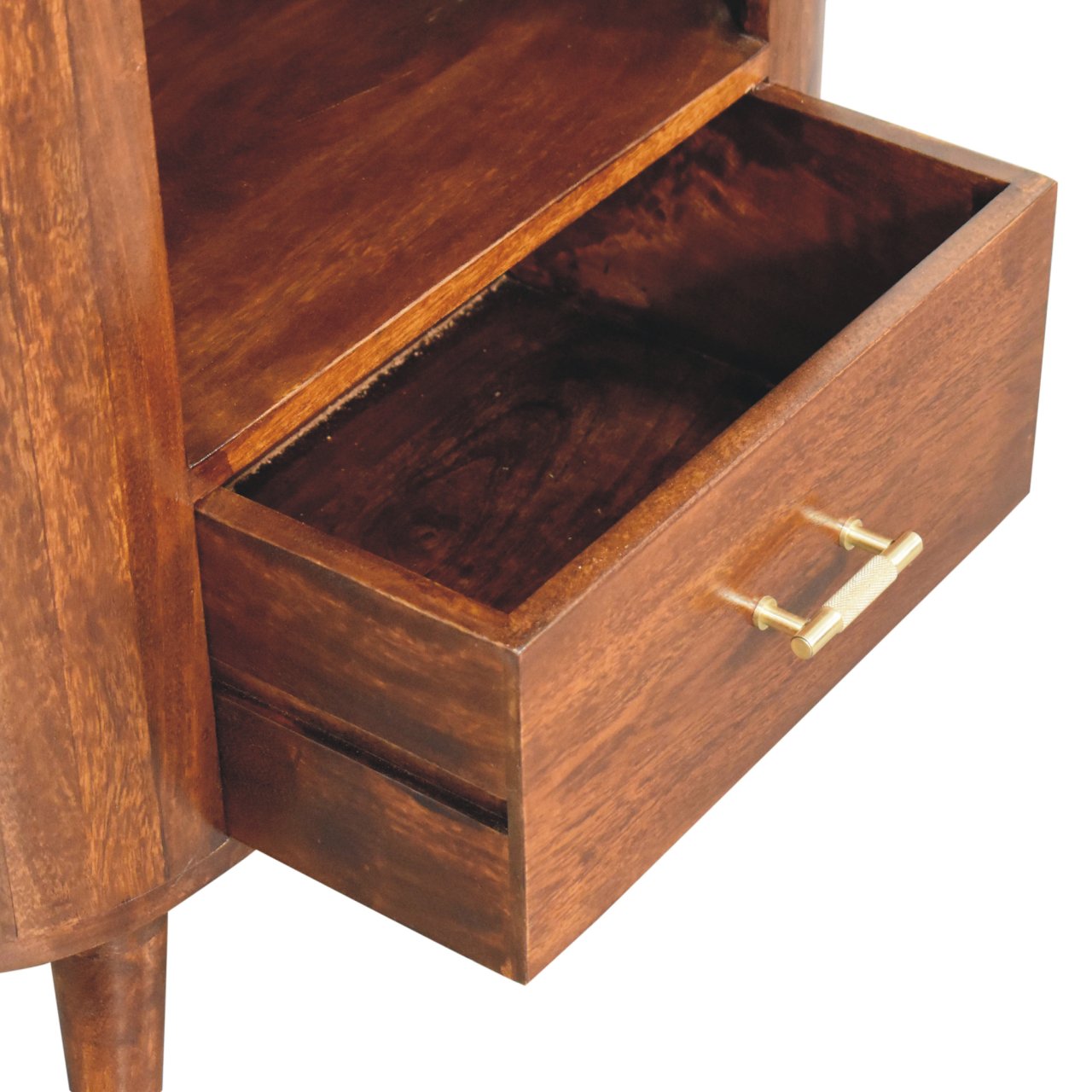 T-bar Cortez Chestnut Open Slot Cabinet