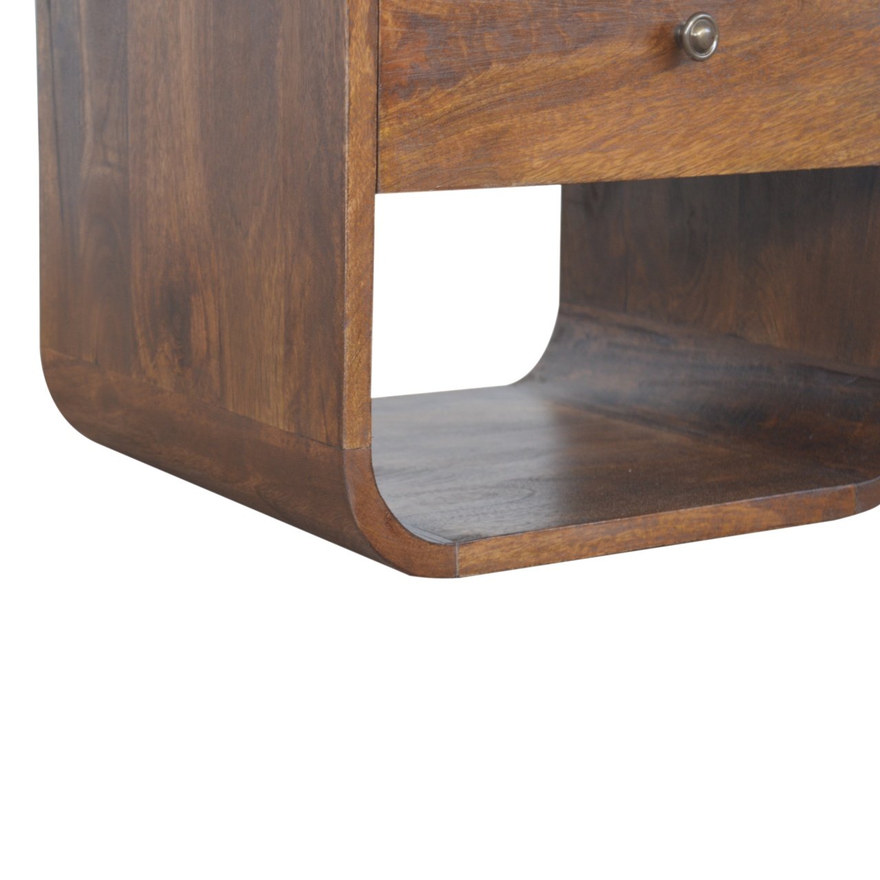 Chestnut Curved Edge Bedside